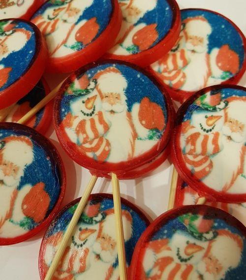 6 Adet Noel Baba Lolipop Şeker